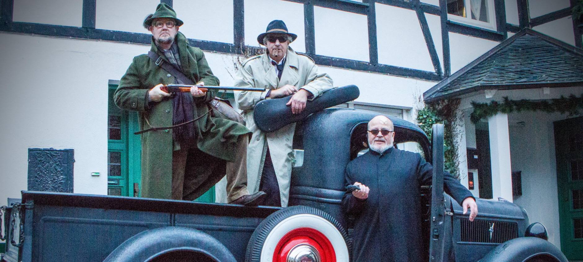 Die Eifel-Gängster Manni Lang (v.r.), Günter Hochgürtel und Ralf Kramp