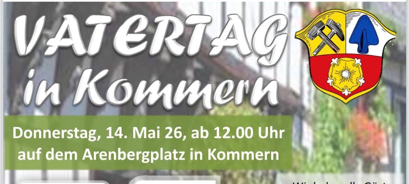 Plakat Vatertagsfest in Kommern 2026