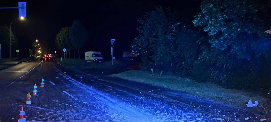 Farbe auf Straße verursacht Polizeieinsatz