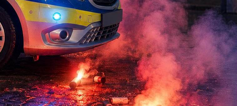 Auch beim Public Viewing: Pyrotechnik ist verboten